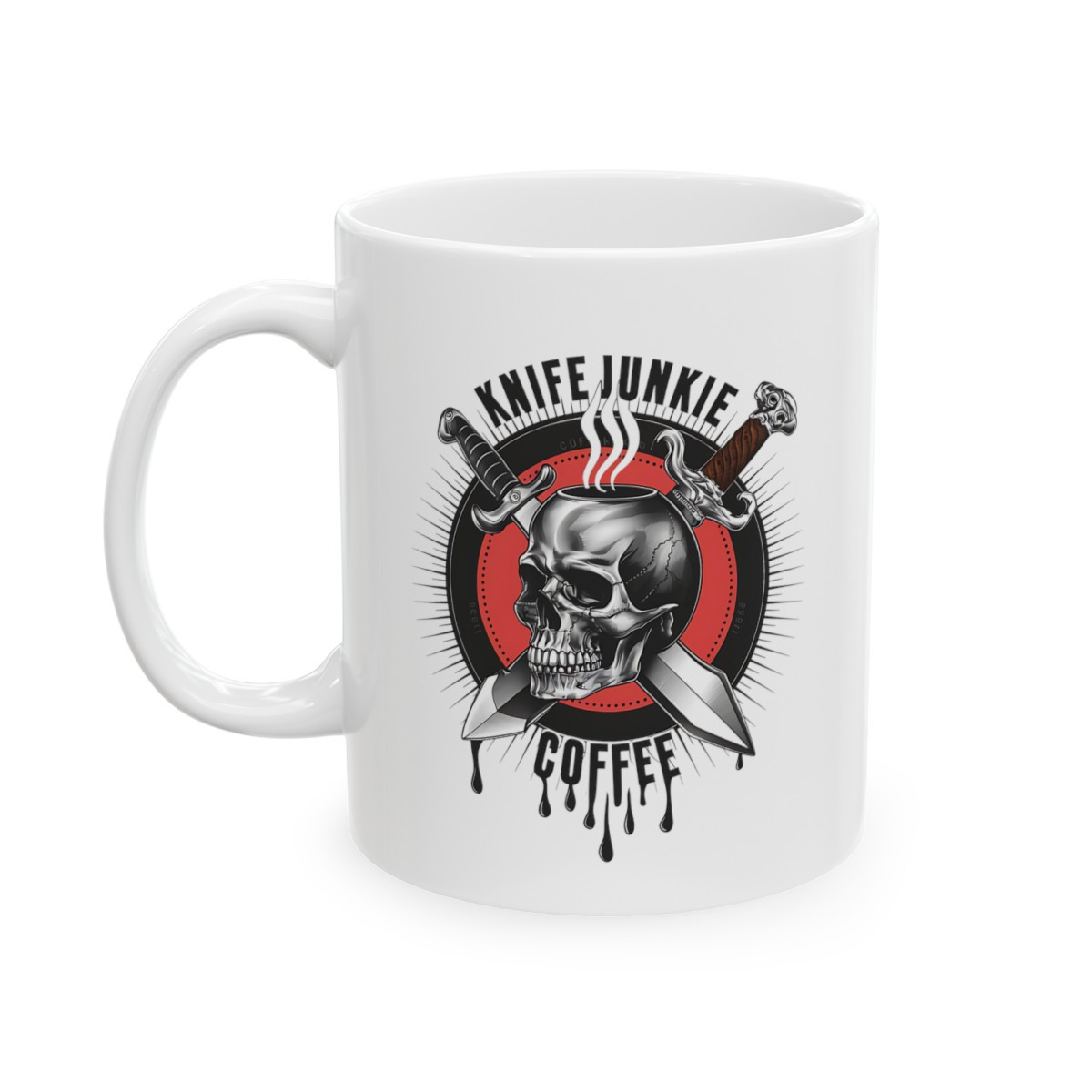 Knife Junkie Coffee Ceramic Mug, (11oz, 15oz)