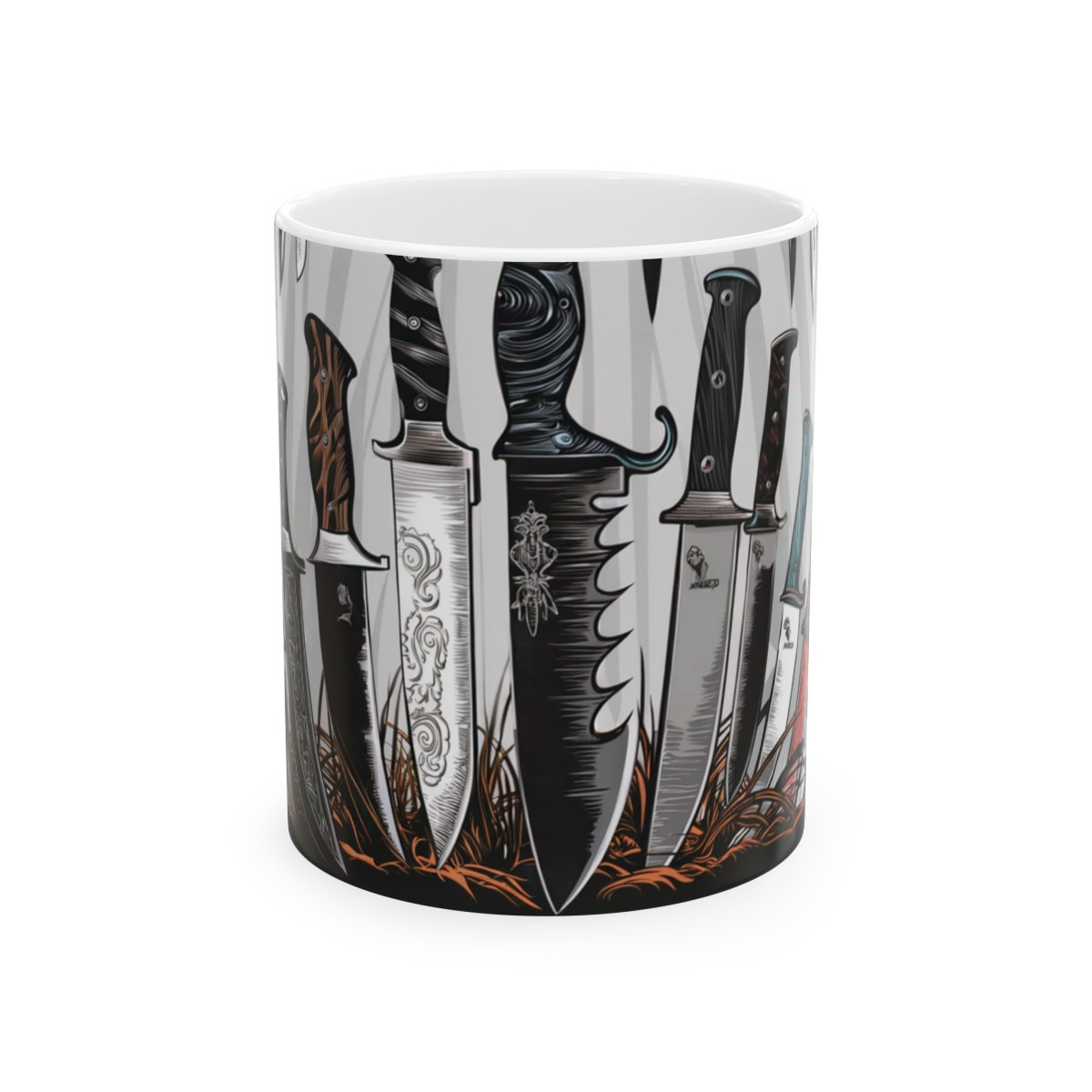 The Knife Junkie "Knives" Ceramic Mug, (11oz, 15oz)