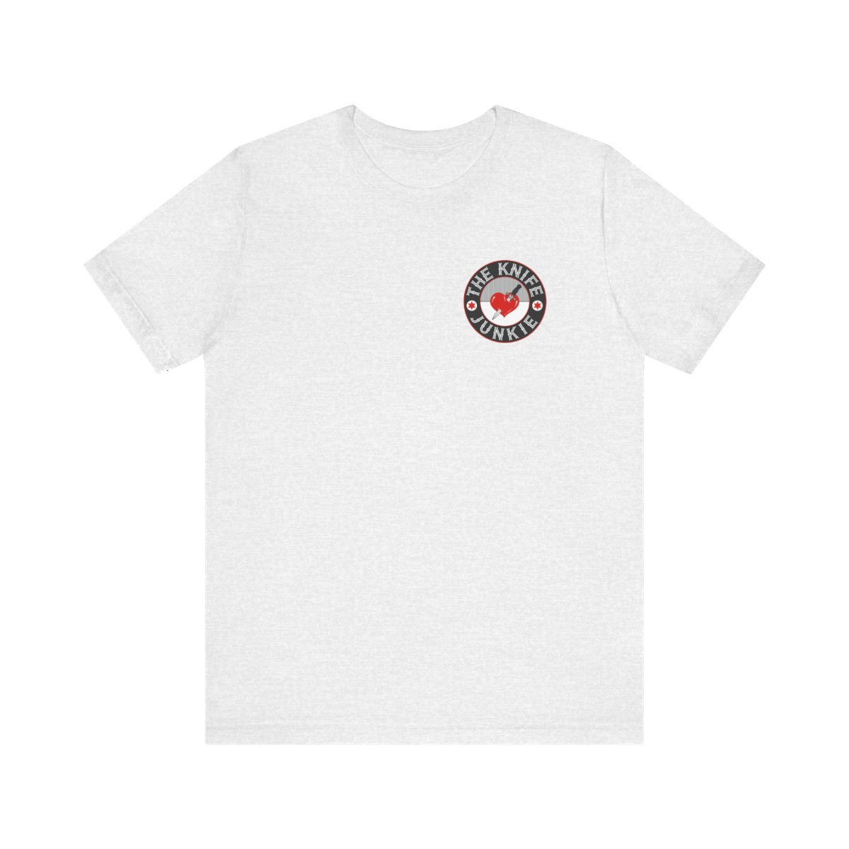 The Knife Junkie - Front and Back Unisex Jersey Short Sleeve Tee