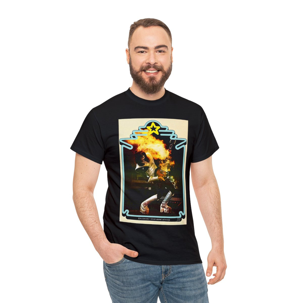 KISS cards Ace Frehley card 2 Sleeve Tee