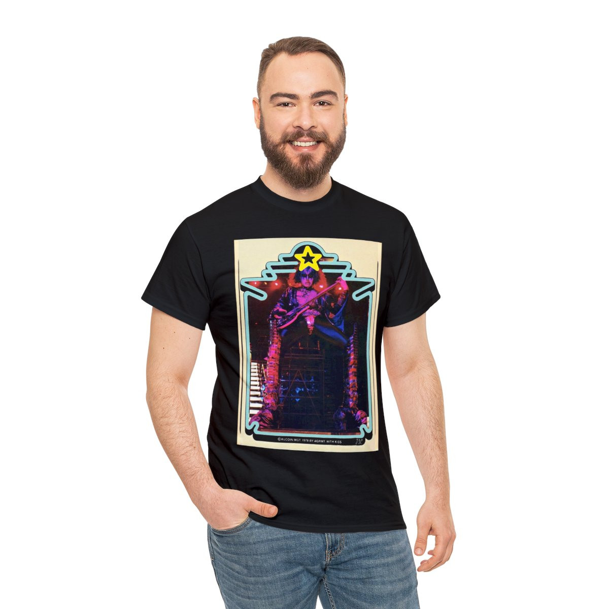 KISS cards Gene Simmons  card 1 Sleeve Tee