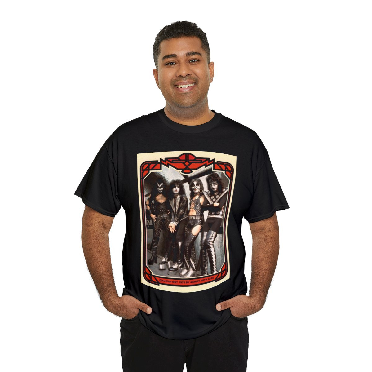 KISS card Band Early Days card 1  Sleeve Tee