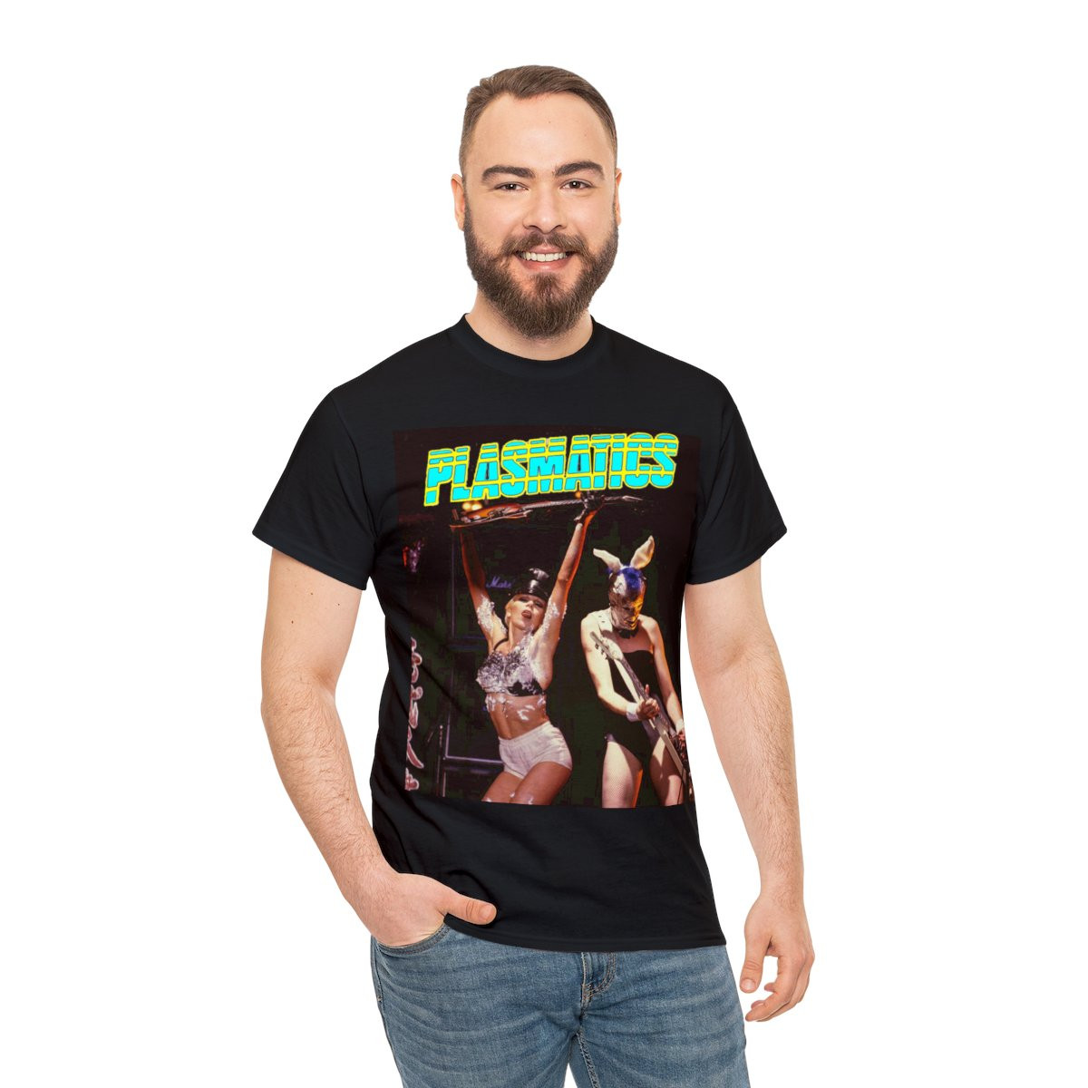 Plasmatics 2 sided Cream Sleeve Tee