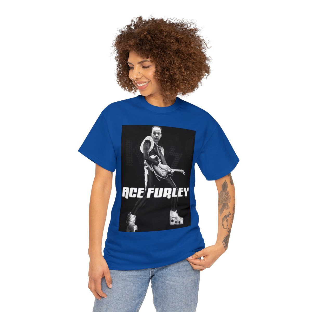 KISS ACE FURLEY Sunisex hort Sleeve Tee