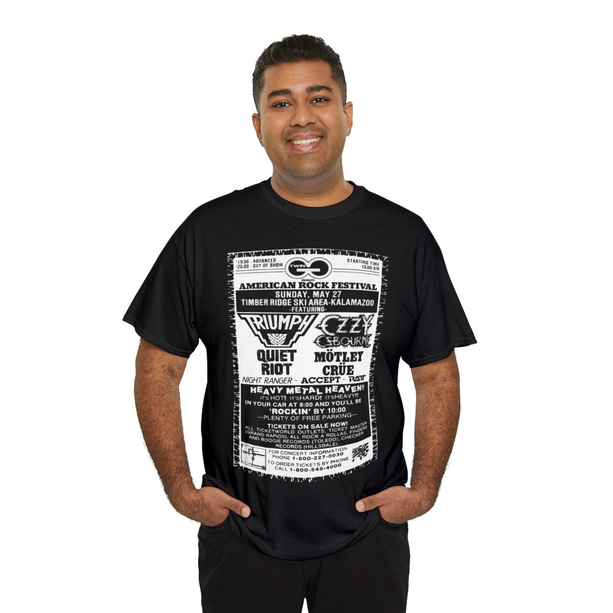 Heavy Metal Heaven Fest Flyer Unisex Heavy Cotton Tee