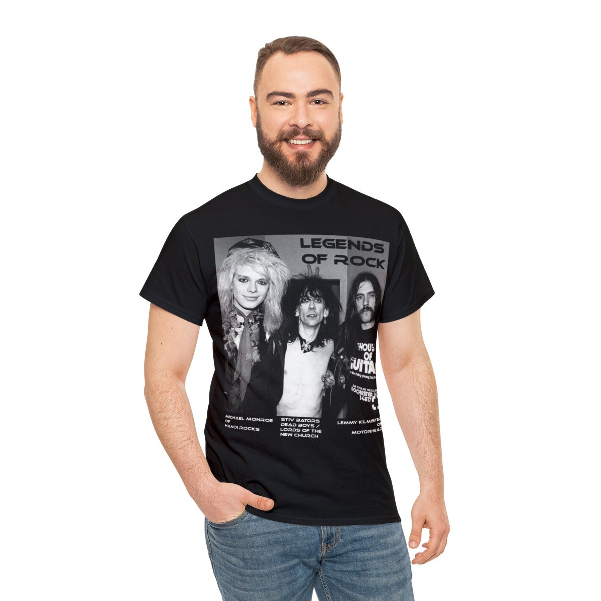 Lemmy, Stiv, and Michael Monroe, Legends of Rock unisex Short Sleeve T Shirt