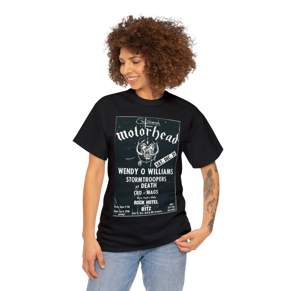 MOTORHEAD WOW Poster for the Ritz Unisex Heavy Cotton Tee