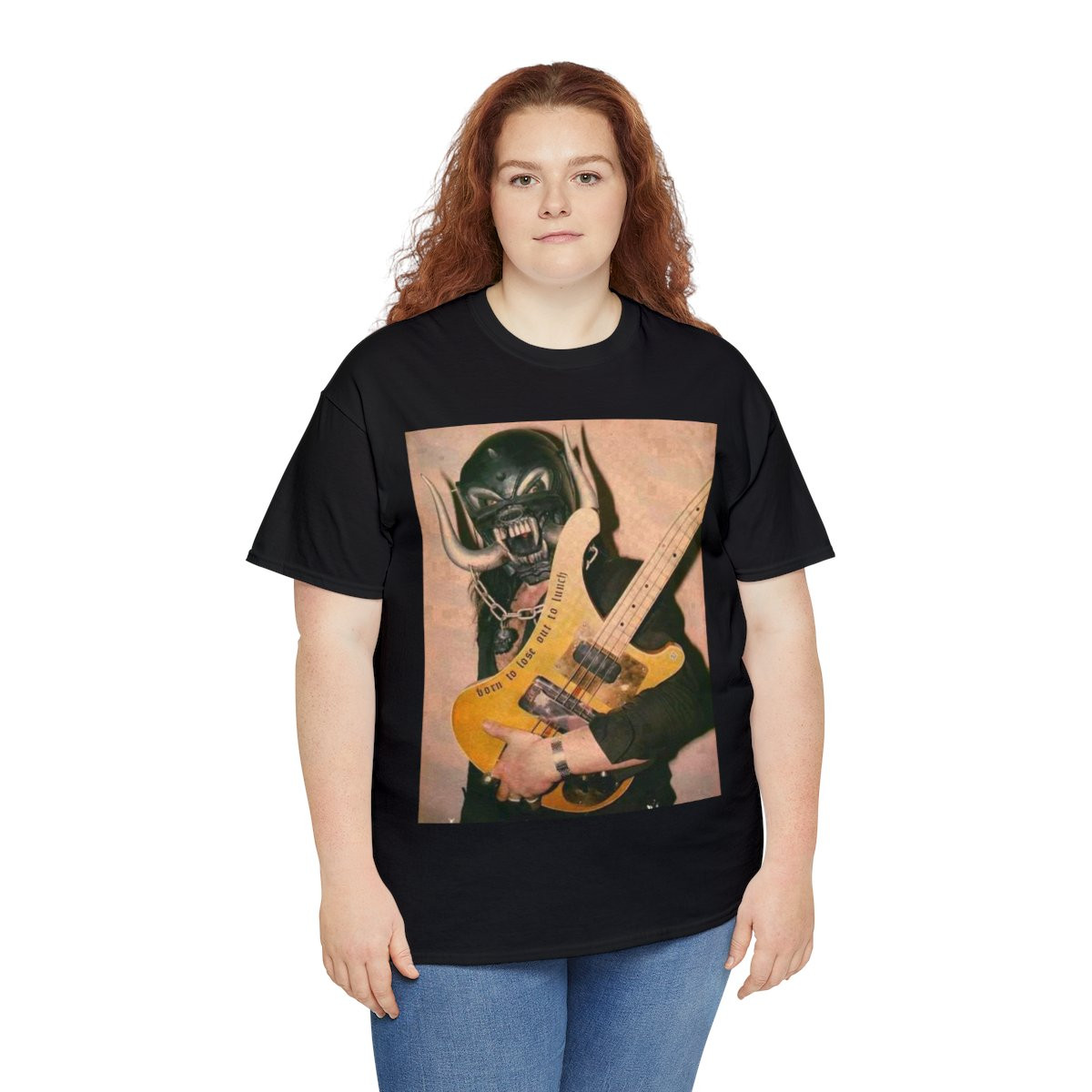 MOTORHEAD Helmet and Bass  Unisex Heavy Cotton Tee