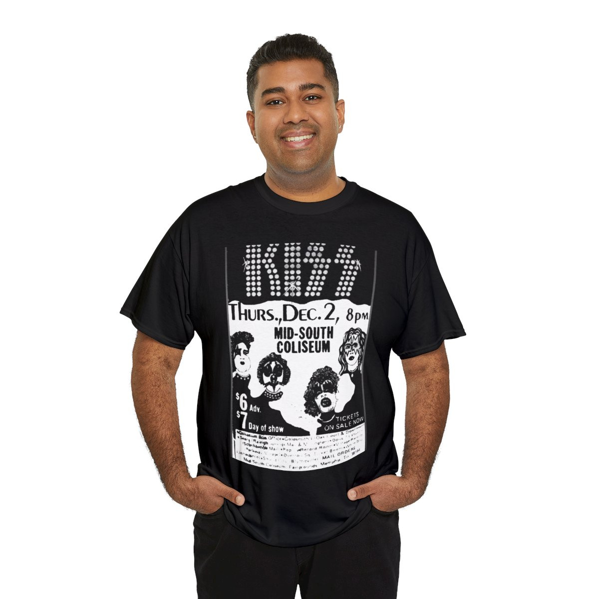 KISS early concert advertisement  Unisex Short Sleeve Tee