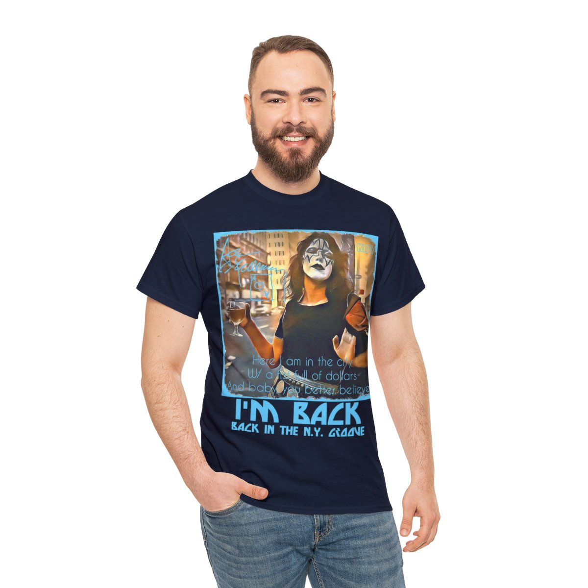 KISS Ace Frehley Back in the NY Groove unisex Short Sleeve Tee