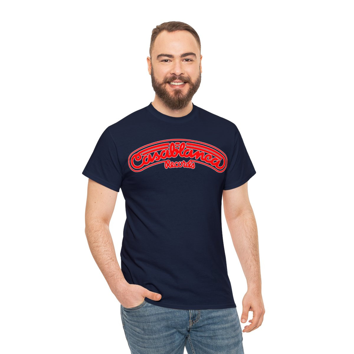 Casablanca Records logo outlined unisex Short Sleeve Tee