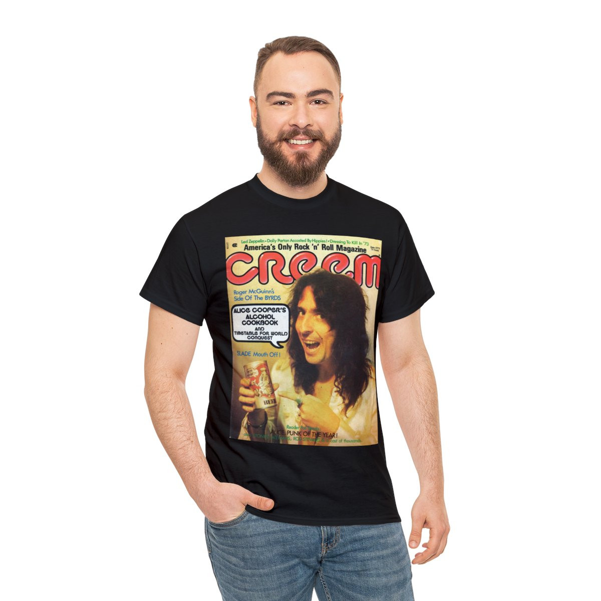 Alice Cooper on the cover Unisex Heavy Cotton Tee