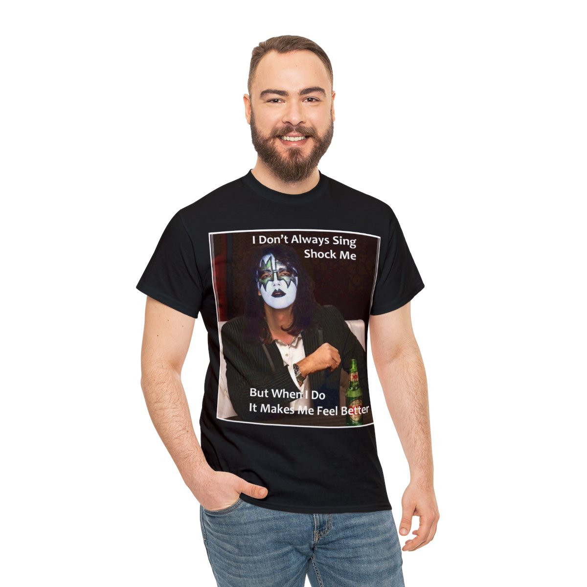 KISS  Ace Frehley I Don't Always Sing Shock Me unisex Short Sleeve Tee
