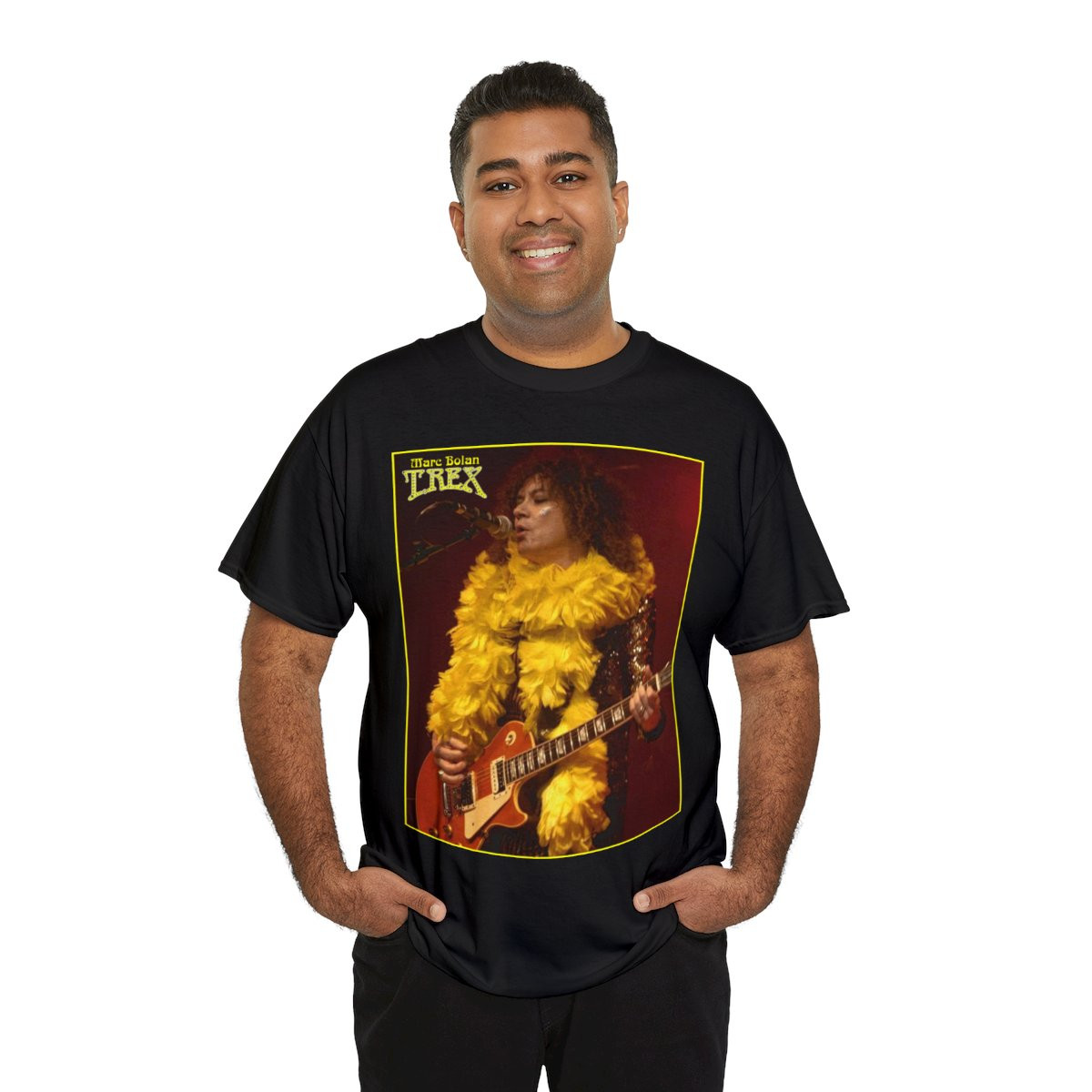 Marc Bolan T.Rex  yellow boa unisex Short Sleeve Tee