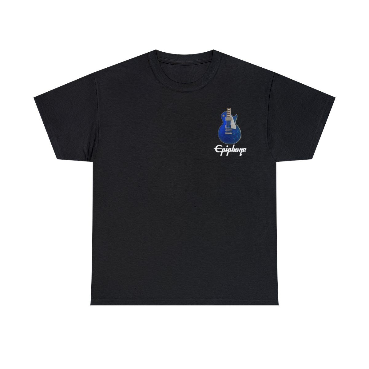 KISS Tommy Thayer Blue Glitter LP Guitar back and chest  Men's Short Sleeve Tee
