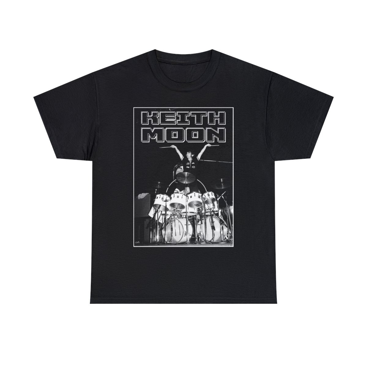The Who's Keith Moon on the drums Short Sleeve Tee