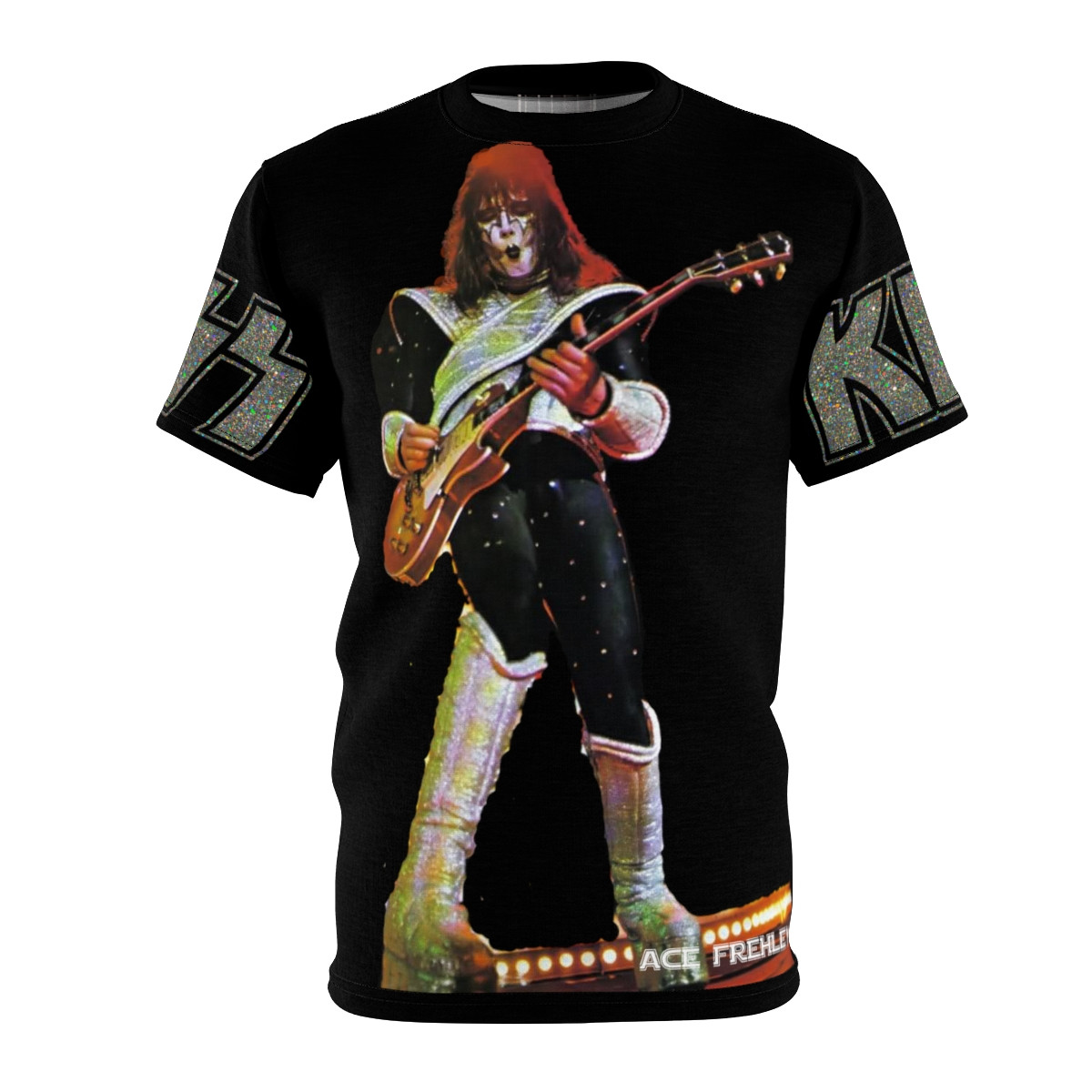 KISS Ace Frehley Lead Guitar  Unisex AOP Cut & Sew Tee