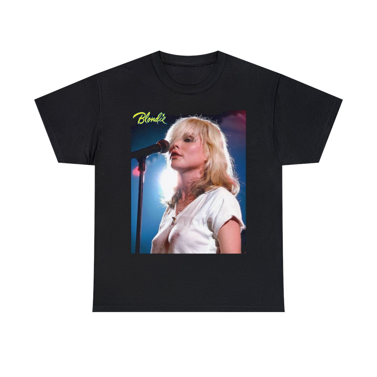 Debbie Harry of Blondie with headlights Unisex Heavy Cotton Tee