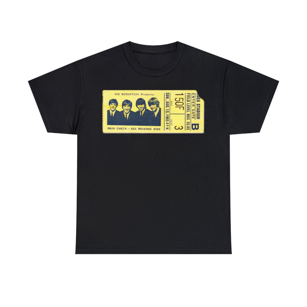 The Beatles ticket stub from Shea Stadium 1965 Short Sleeve Tee