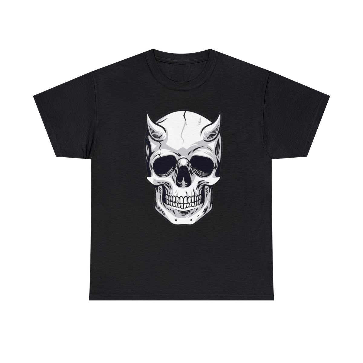 Skull With Horns Short Sleeve Tee