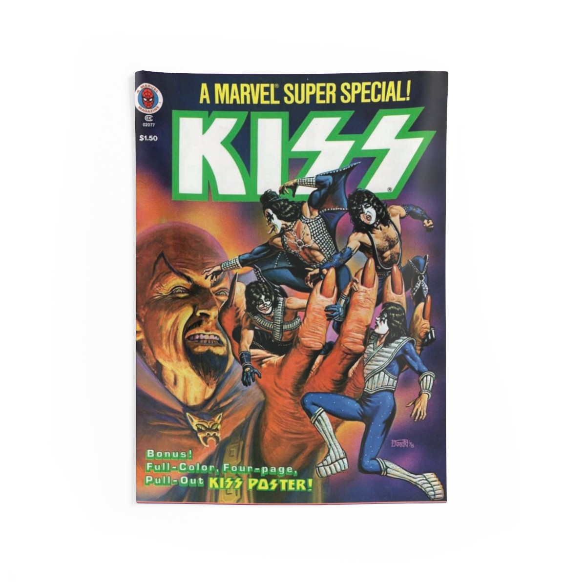KISS  2nd comic book Indoor Wall Tapestries