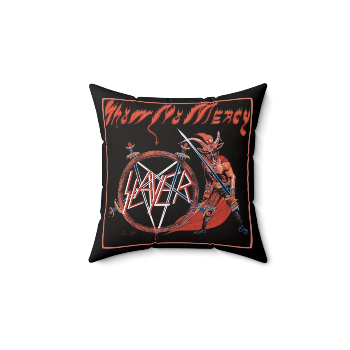 Slayer Show No Mercy Polyester Square Pillow 