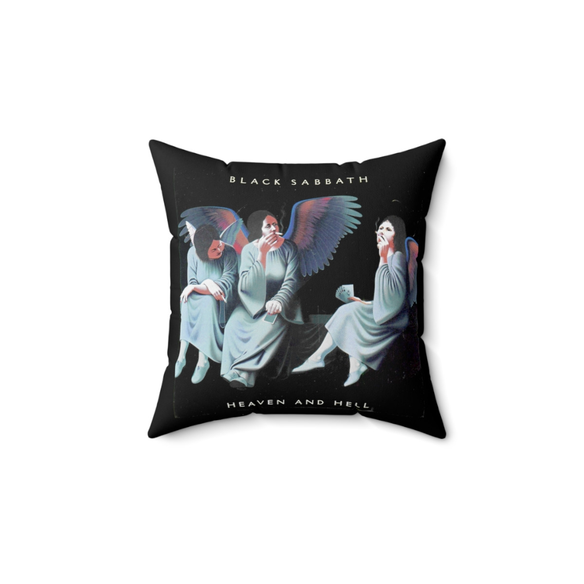 Black Sabbath Heaven and Hell Polyester Square Pillow