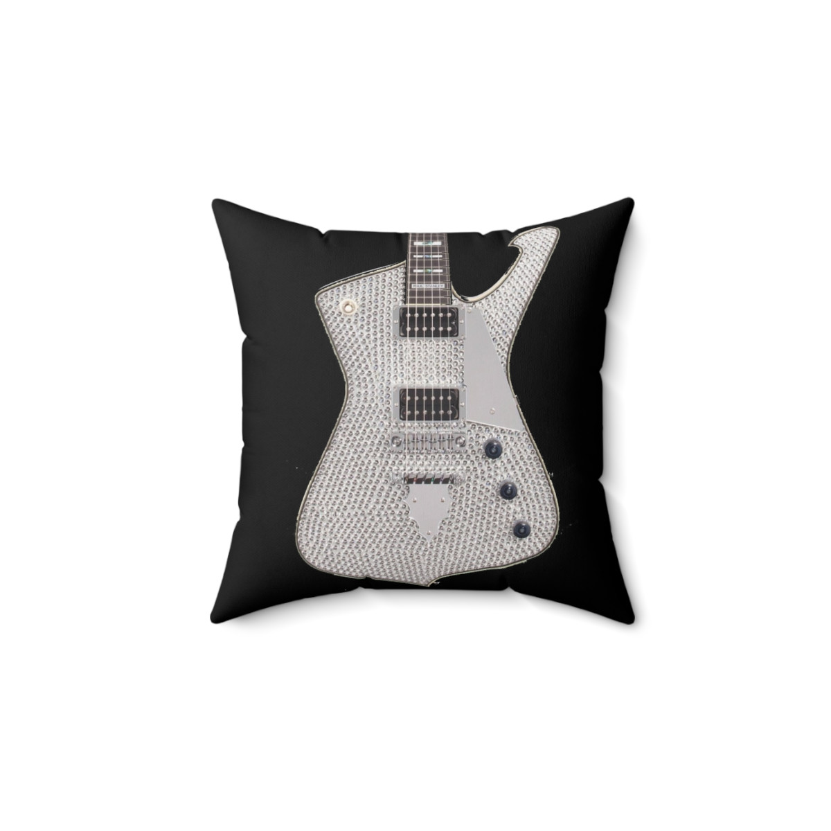 KISS Paul Stanley Ibanez PS-10 Rinestone Iceman  Pillow Spun Polyester Square
