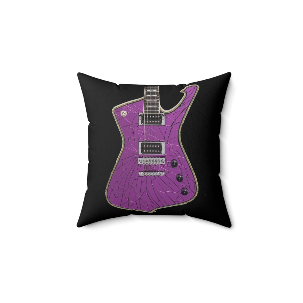 KISS Paul Stanley Purple iceman guitar Pillow Spun Polyester Square Pillow