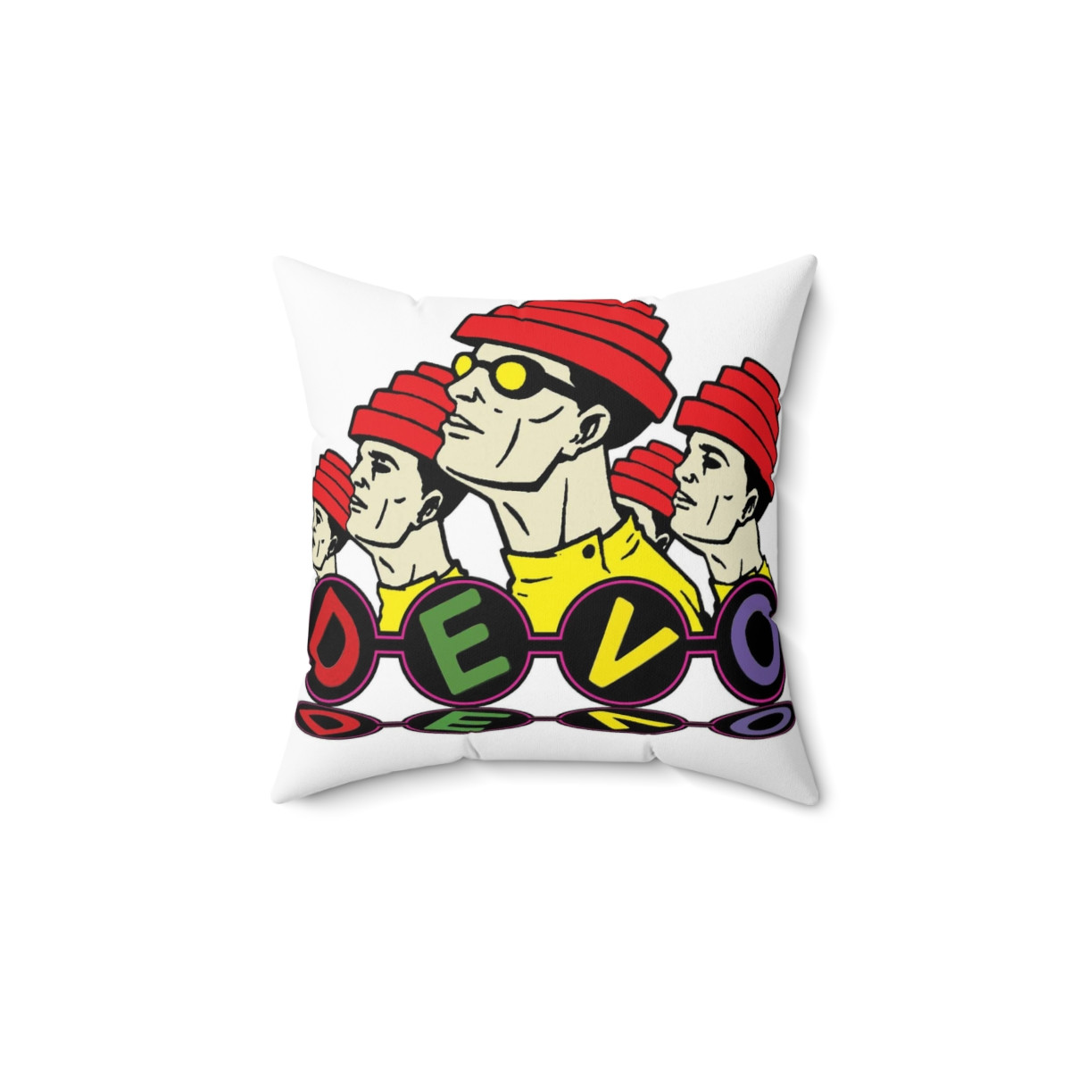 DEVO White Pillow Spun Polyester Square Pillow gift