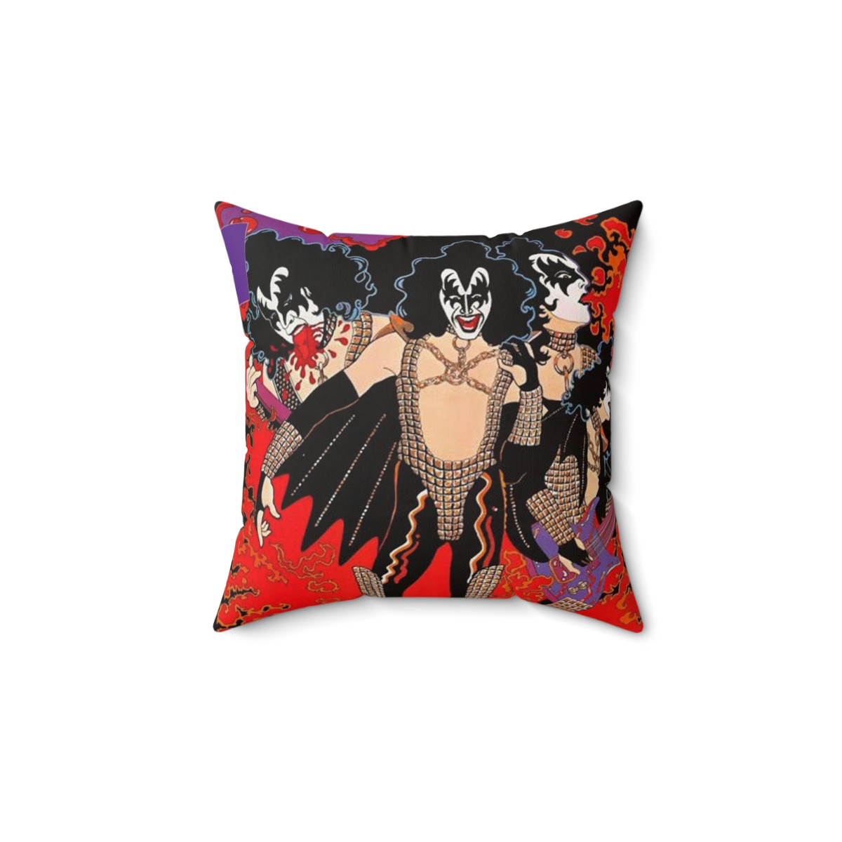 KISS Gene Simmons Solo Pillow Spun Polyester Square Pillow gift