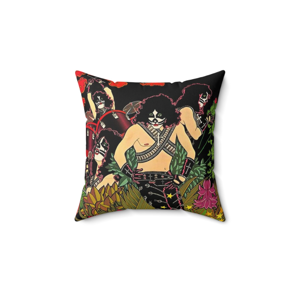 KISS Peter Criss Solo Pillow Spun Polyester Square Pillow gift