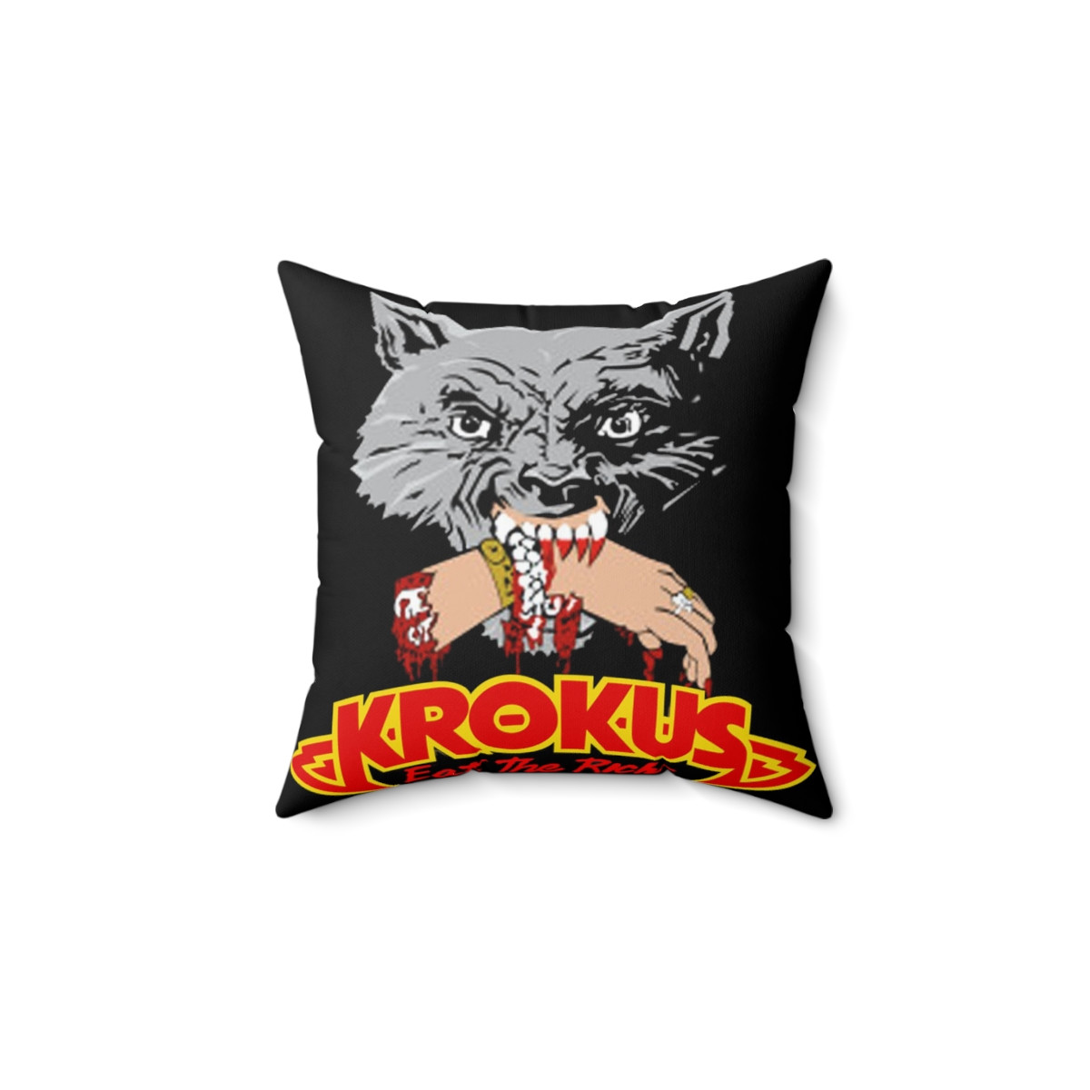 KROKUS Eat The Rich Pillow Spun Polyester Square Pillow gift