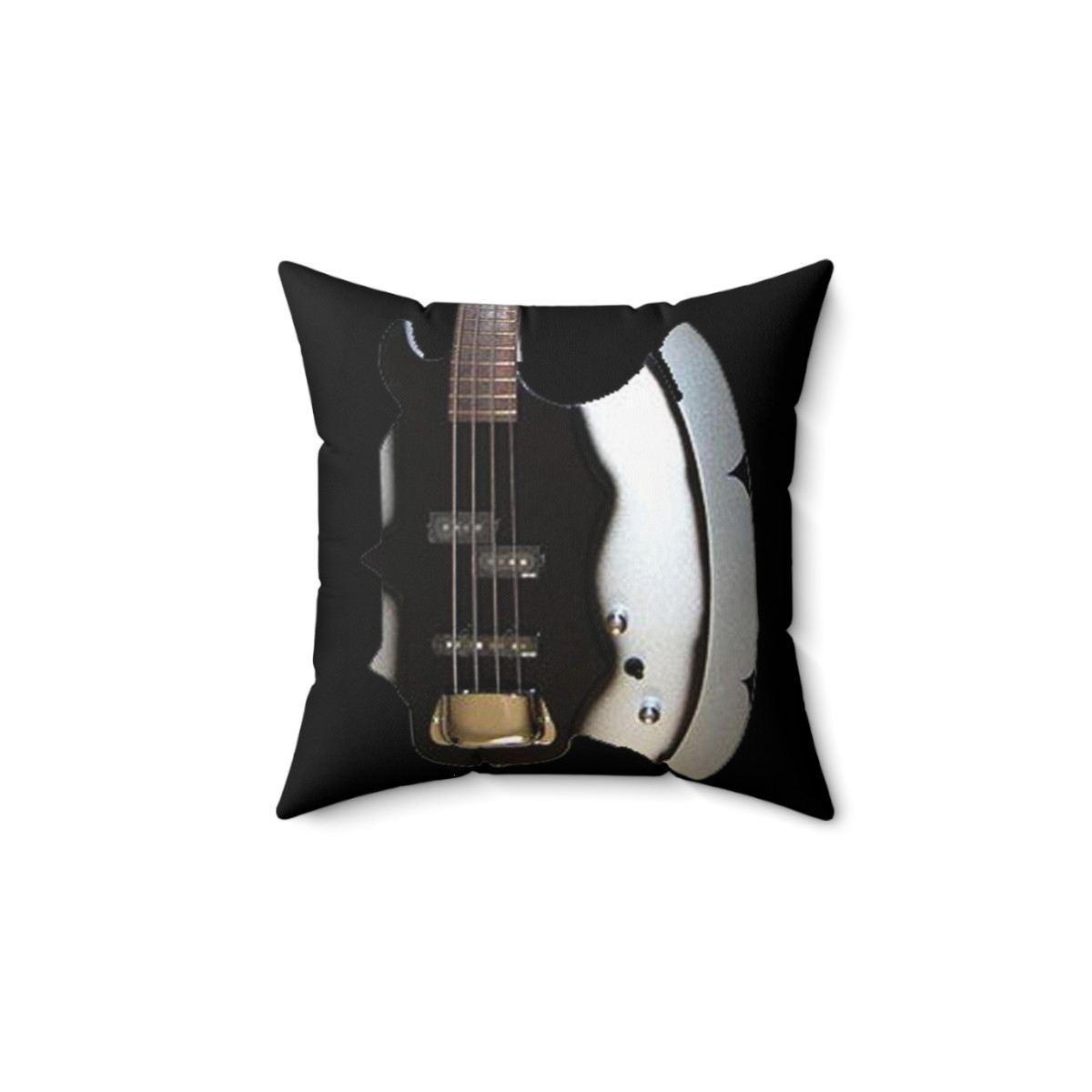 KISS Gene Simmons' Axe Bass Faux Suede Square Pillow