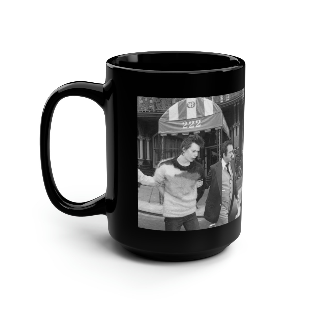 Sid Vicious Arrested for Murder  Black Mug 15oz