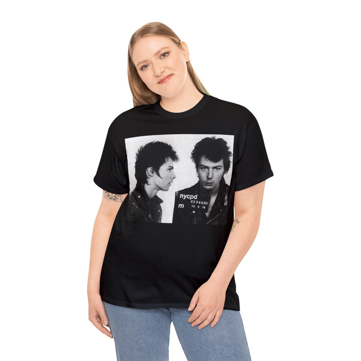 SID VICIOUS Mugshot  unisex Short Sleeve Tee