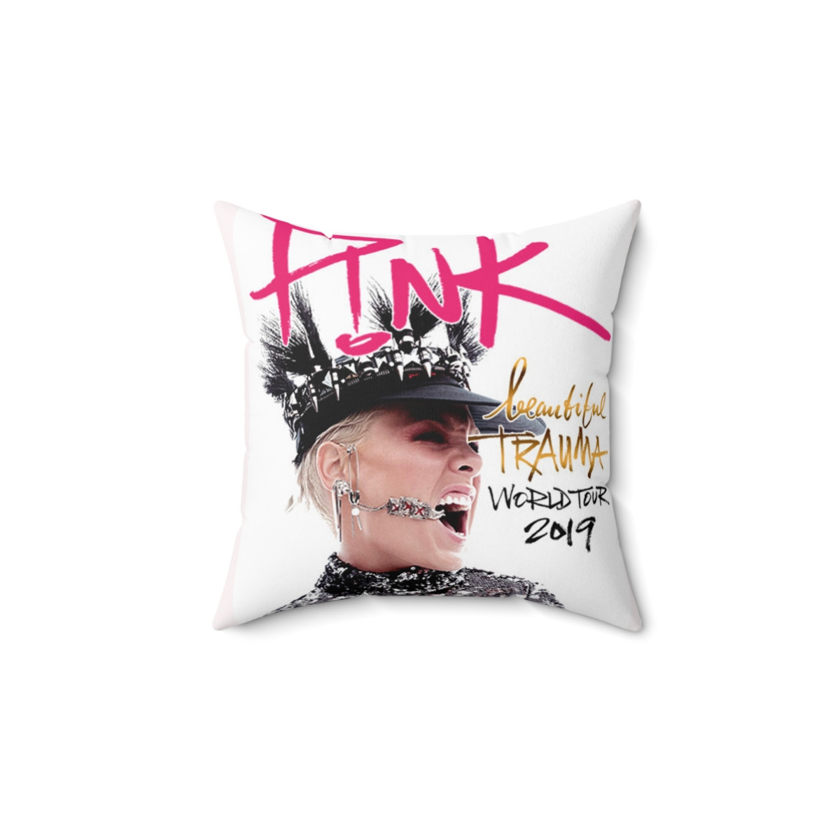 PINK Beautiful Trauma 2019 Spun Polyester Square Pillow