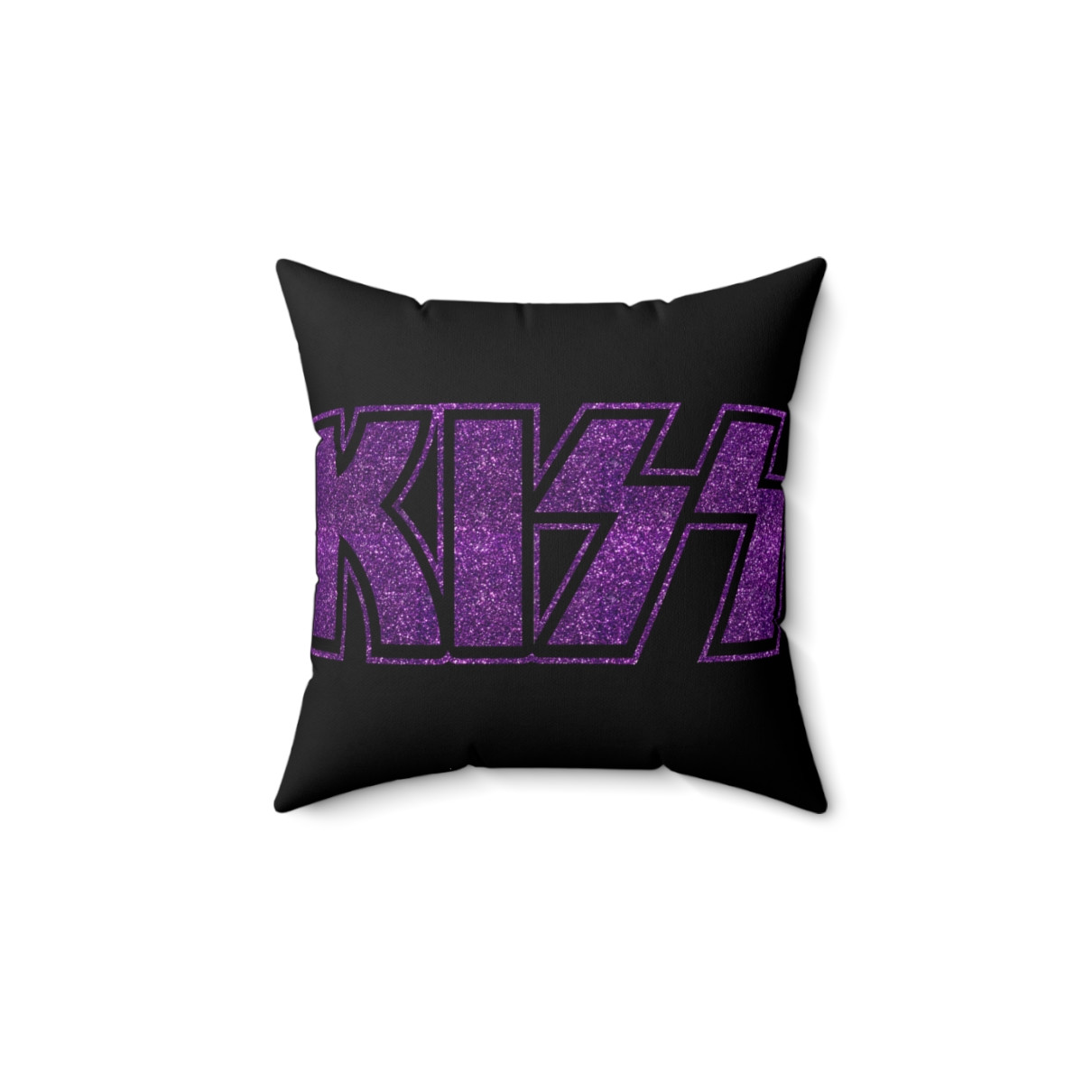 KISS Purple Glitter Logo  Spun Polyester Square Pillow gift