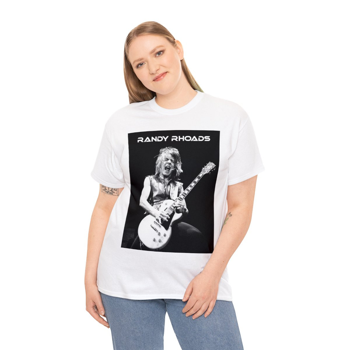 Randy Rhoads LP B&W  solid blk unisex Short Sleeve T Shirt