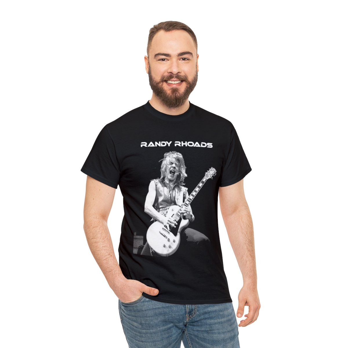 Randy Rhoads LP B&W unisex Short Sleeve T Shirt