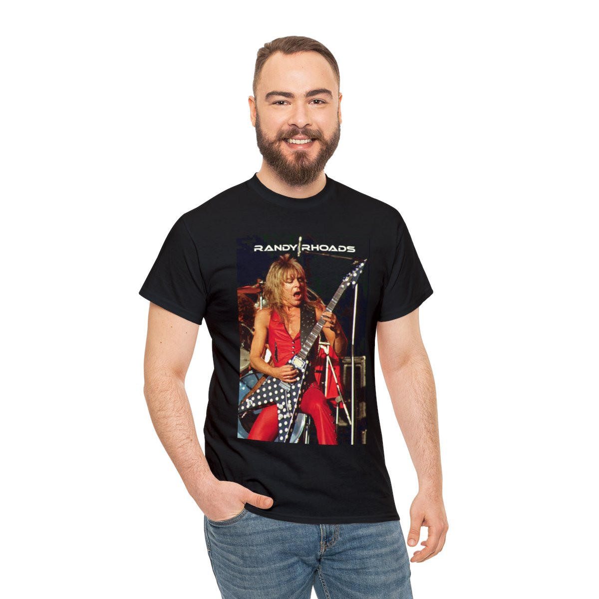 Randy Rhoads Pokadot V Unisex Short Sleeve T Shirt