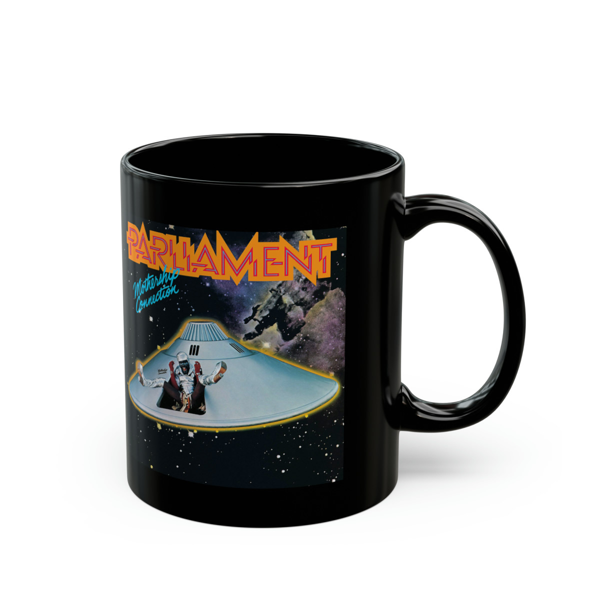 PARLIAMENT Mothership Connection Black mug 11oz