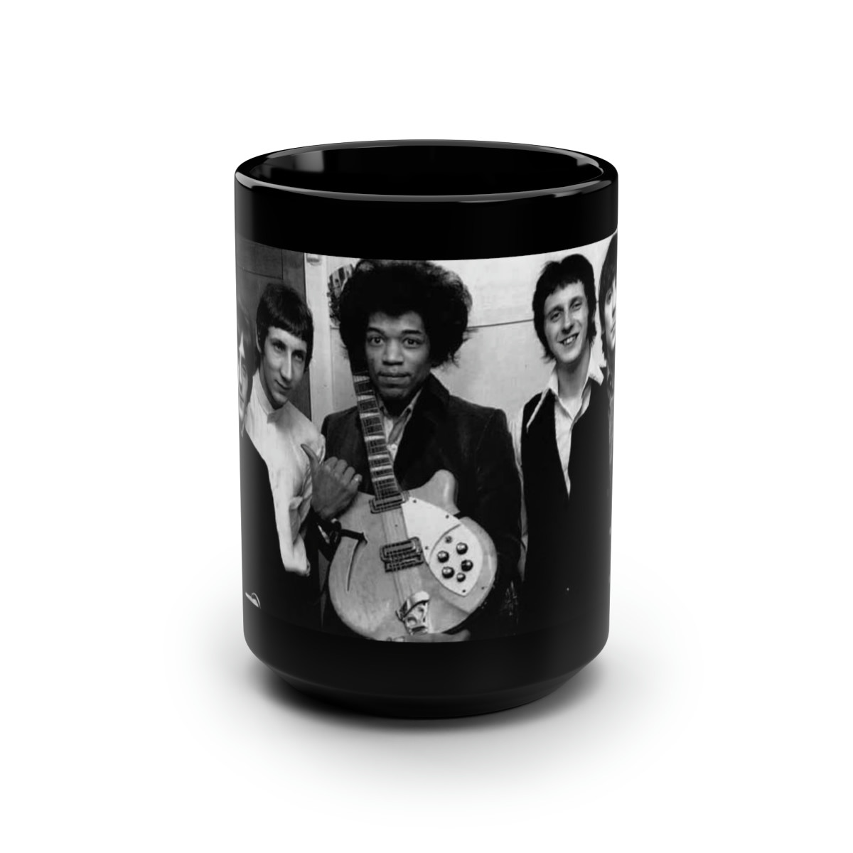 Jimi Hendrix with The Who 1970 Black Mug 15oz