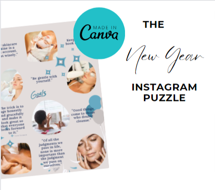 New Year 2024 Canva Instagram Puzzle Feed Template