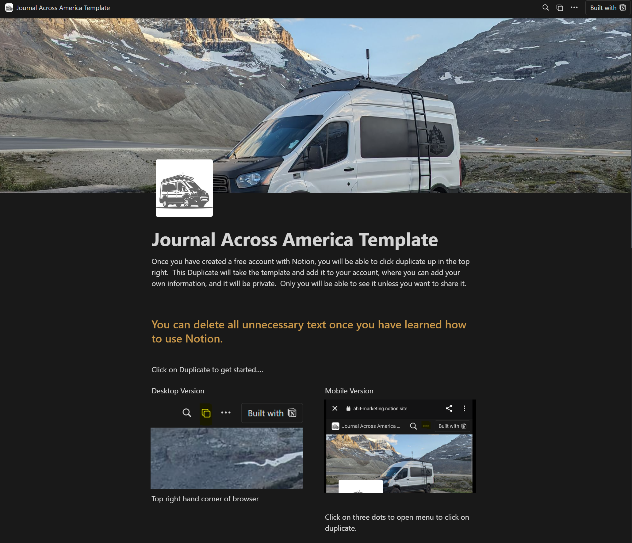 Digitial Version of Travel Journal