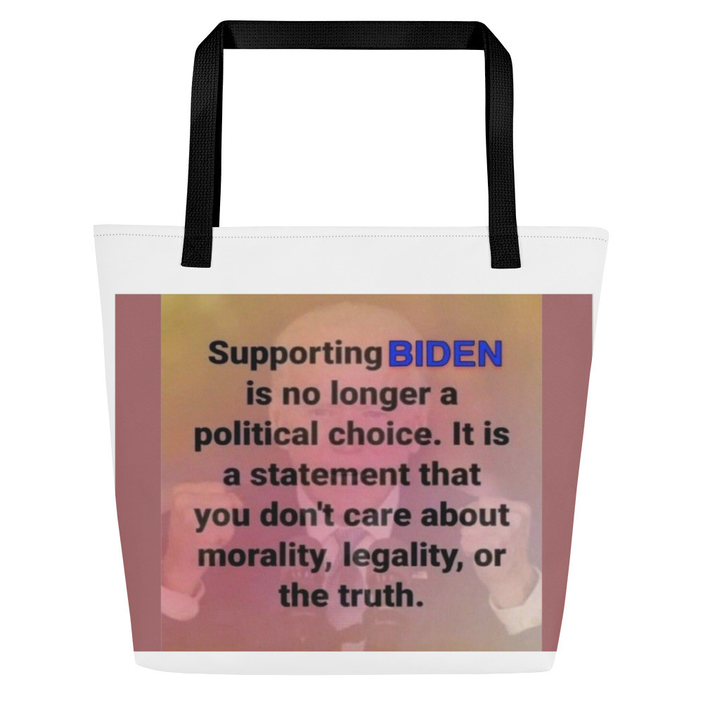 Supporting Biden bad All-Over Print Large Tote Bag