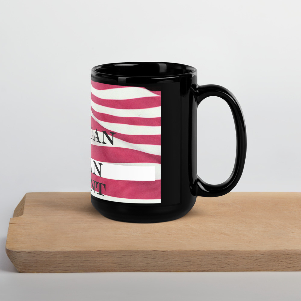 American of Indian Black Glossy Mug