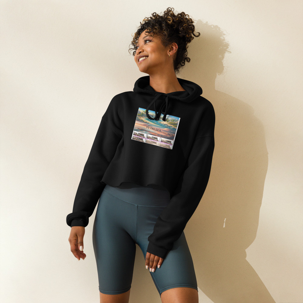 river to sea Crop Hoodie