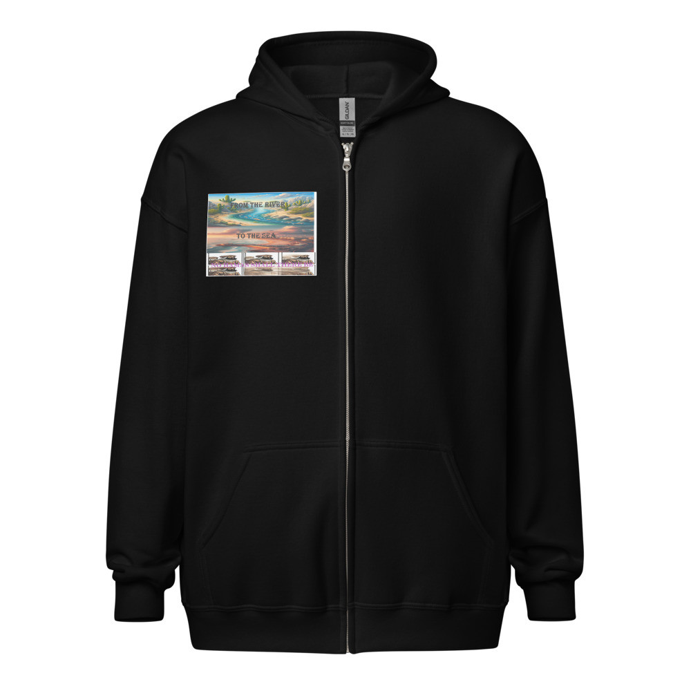 river to sea Unisex heavy blend zip hoodie