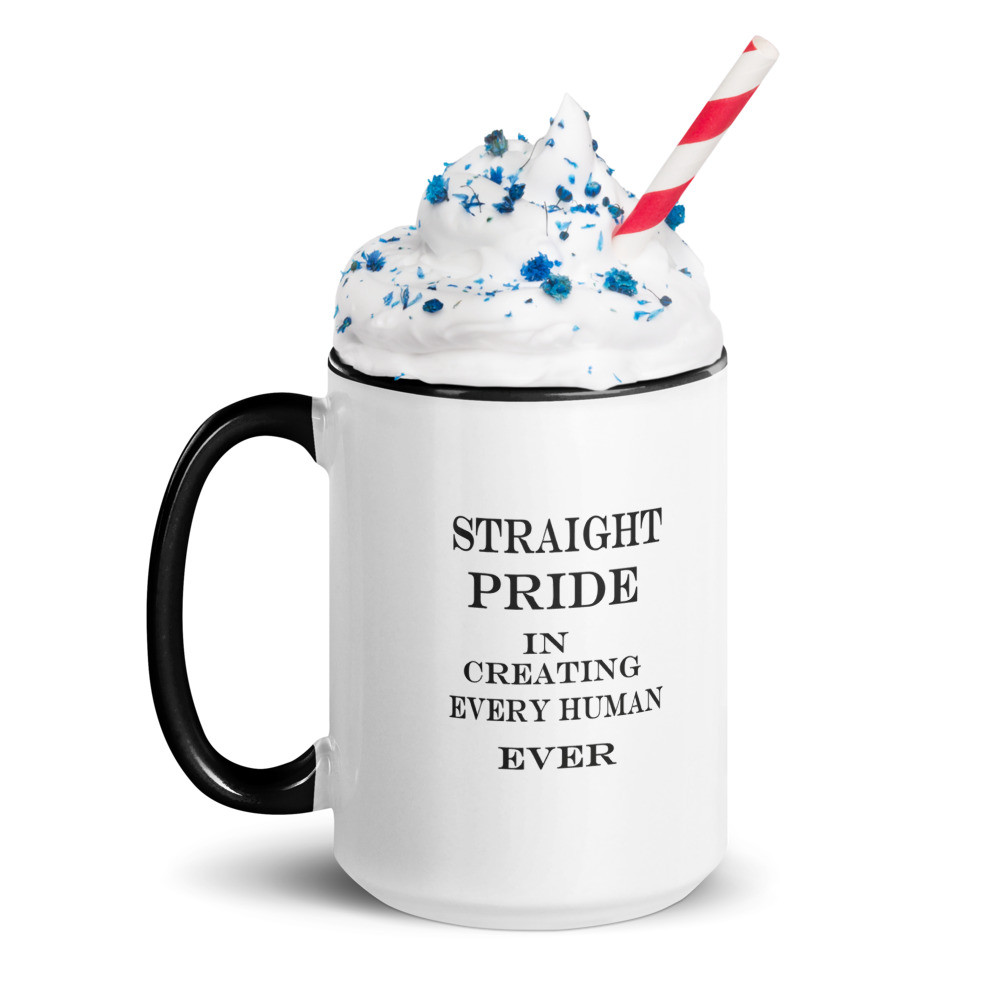 Straight Pride Mug with Color Inside